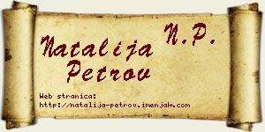 Natalija Petrov vizit kartica